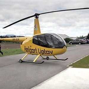 Vrtuľník Heliport Liptov pripravený na vzlet
